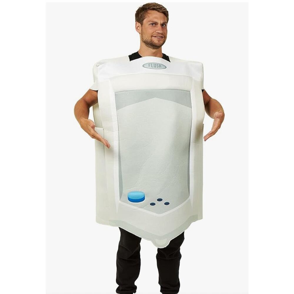 Brand New Hauntlook Adult One Size Lean Mean Latrine Toilet Halloween Costume
